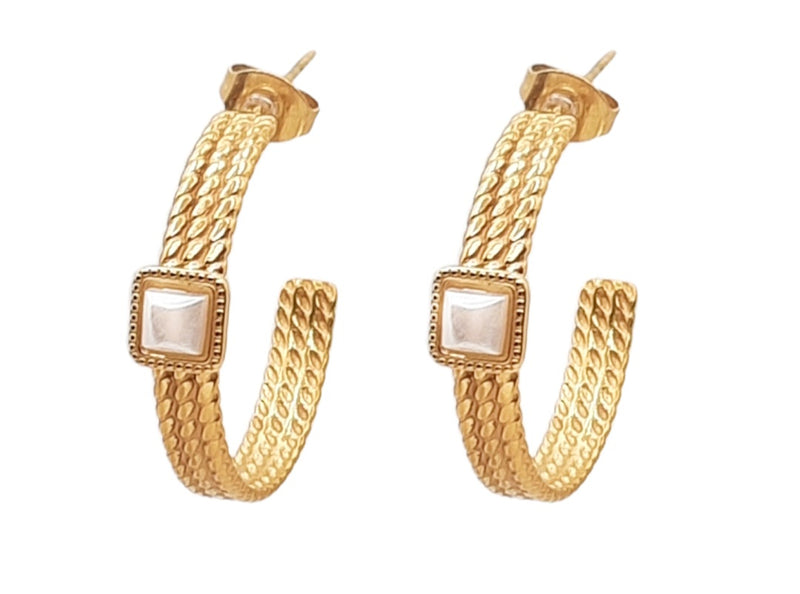 STEEL EARRING STER074